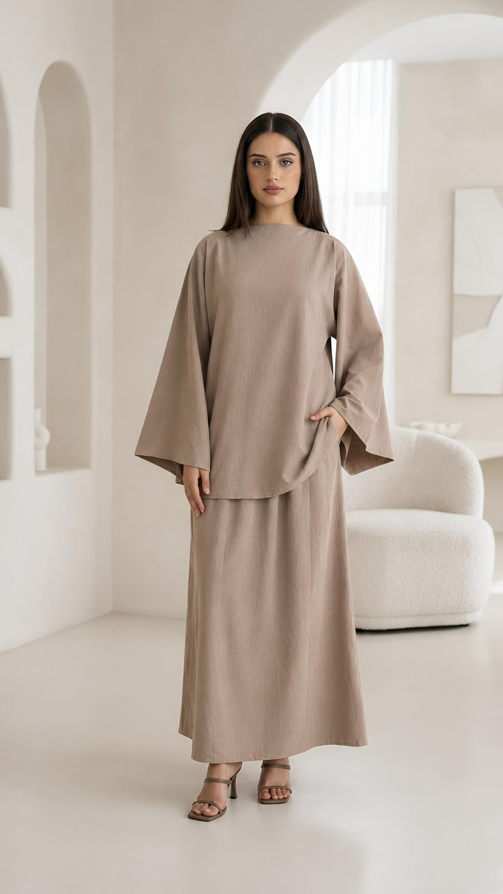 MH Premium Soft Viscose Flared Sleeves Shirt and Skirt with Pockets, One size UK 10-18, Shirt length 27 inches, chest 23 inches, trouser length 41 inches, waist 24 inches