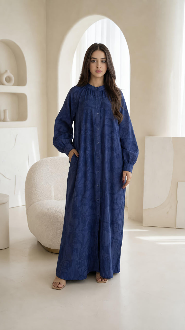 MH Viscose Floral Dress with Pockets, One Size UK 10-20, Dress Length 52 inches, Chest size 29,  Casual Womenswear Summer Maxi Basic Long Sleeve