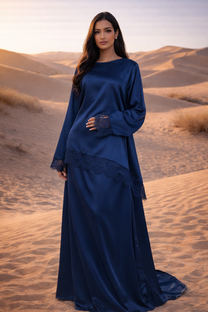 MH Premium Silk Satin Laced Detail Shirt with Skirt , One Size UK 8-16. shirt length 25 inches, Bust size 24 inches, trouser length 39 inches, hip size 22 inches. Casual Womenswear Summer Basic Long Sleeve Long Sleeve