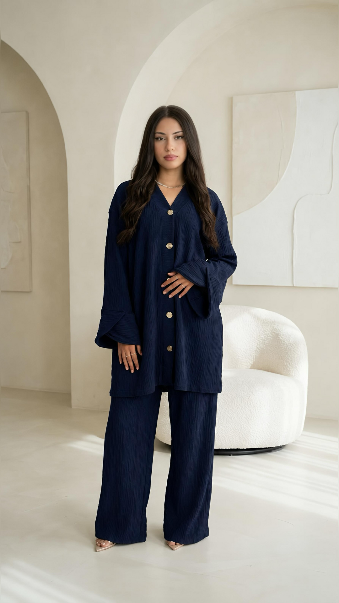 MH Corduroy Co-ord set with Pockets, One Size UK 10-18, Shirt length 32 inches, Chest Size 25 inches, Trouser 40 inches, waist 25 inches  Casual Dress Womenswear Basic