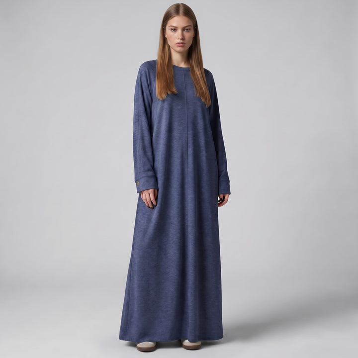 MH Viscose Dress One Size UK 10-18, Length 52 inches & Chest 25 inches,  Casual Womenswear Summer Maxi Basic Long Sleeve