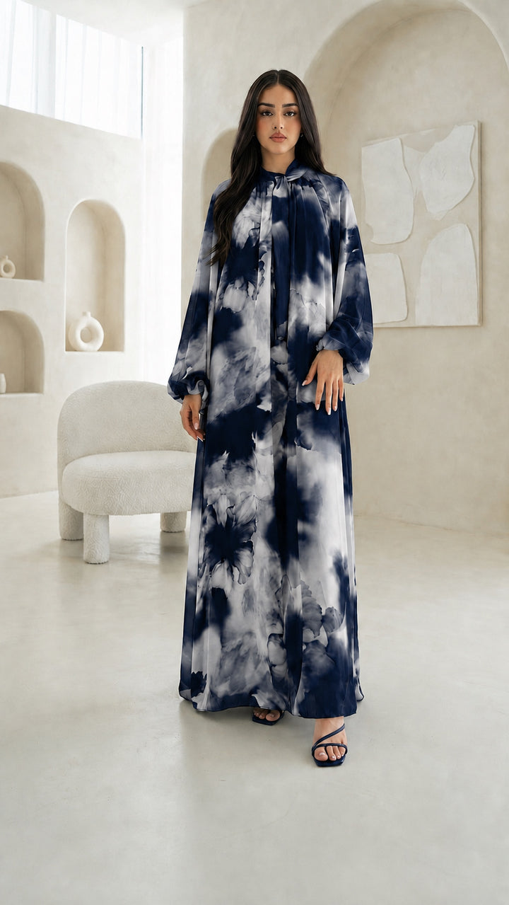 MH Chiffon Dress with Inner Lining One Size UK 10-20 Length 54 Inches Chest 26 Inches Elegant Flowing Design Casual Womenswear Summer Basic Long Sleeve Maxi