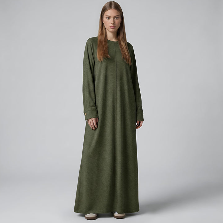 MH Viscose Dress One Size UK 10-18, Length 52 inches & Chest 25 inches,  Casual Womenswear Summer Maxi Basic Long Sleeve