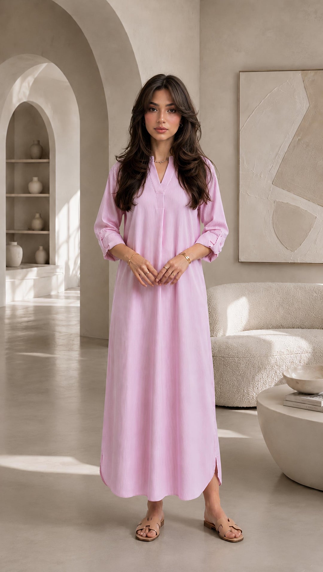 Lina Longline Shirt Dress for Women - One Size (UK 8-16), Length 52” - Womenswear, Top