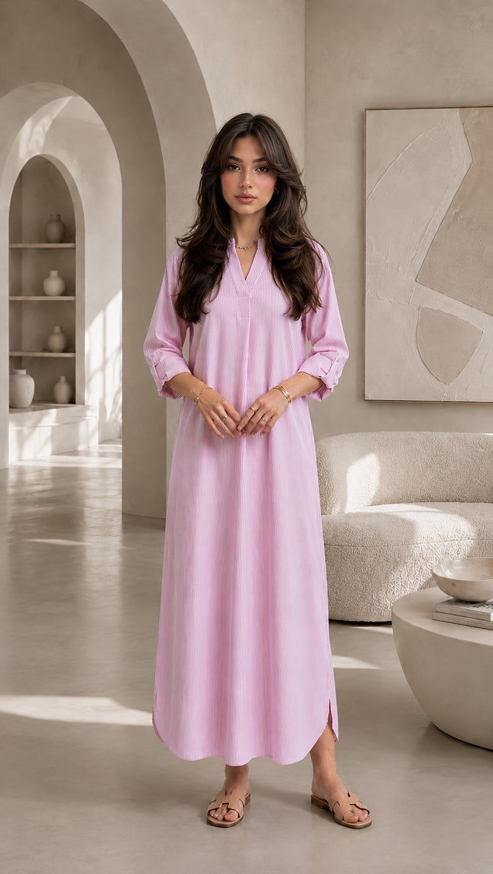 Lina Longline Shirt Dress for Women - One Size (UK 8-16), Length 52” - Womenswear, Top