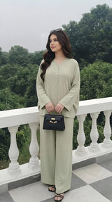 MH Viscose Batwing shirt with trouser with open button