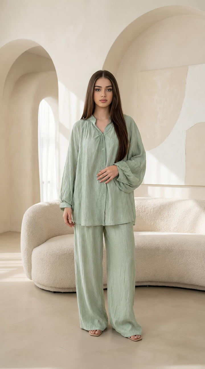 MH Viscose Printed Co-ord Set, One Size UK 8-16, Shirt length 31 inches, chest size 31 inches, trouser length 41 inches, waist 22 inches,