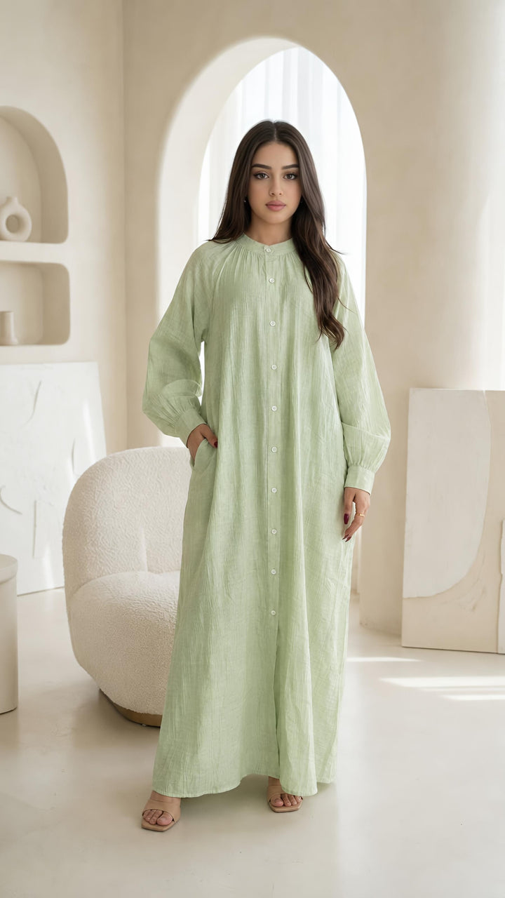 MH Viscose Floral Dress with Pockets, One Size UK 10-20, Dress Length 52 inches, Chest size 29,  Casual Womenswear Summer Maxi Basic Long Sleeve