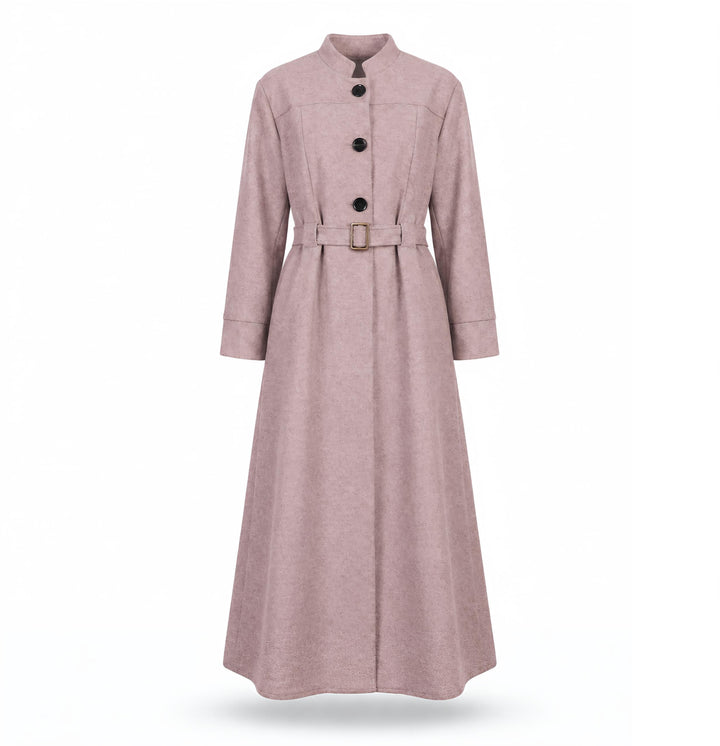 MH Wool Blend Jacket with Belt, One Size UK 10-18, Length 50 inches & Chest 25 inches Tops Womenswear