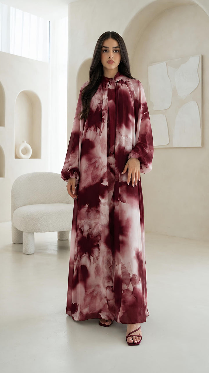 MH Chiffon Dress with Inner Lining One Size UK 10-20 Length 54 Inches Chest 26 Inches Elegant Flowing Design Casual Womenswear Summer Basic Long Sleeve Maxi