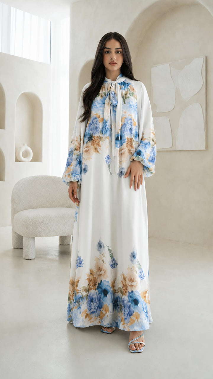 MH Chiffon Dress with Inner Lining One Size UK 10-20 Length 54 Inches Chest 26 Inches Elegant Flowing Design Casual Womenswear Summer Basic Long Sleeve Maxi
