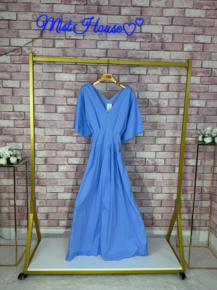 ALAYNA DRESS Mist House One Size UK 6- 14, LENGTH 54 INCHES, BUST SIZE 17 100 PERCENT COTTON