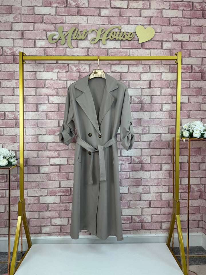 Mist House plain lightweight trench jacket coat button up casual coat Size 8-16, bust size 22 inches, length 45 inches Womenswear