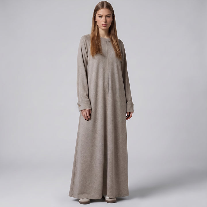 MH Viscose Dress One Size UK 10-18, Length 52 inches & Chest 25 inches,  Casual Womenswear Summer Maxi Basic Long Sleeve