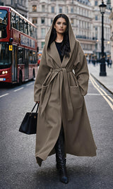 MH (MIA) Hoodie Long Coat with Pockets