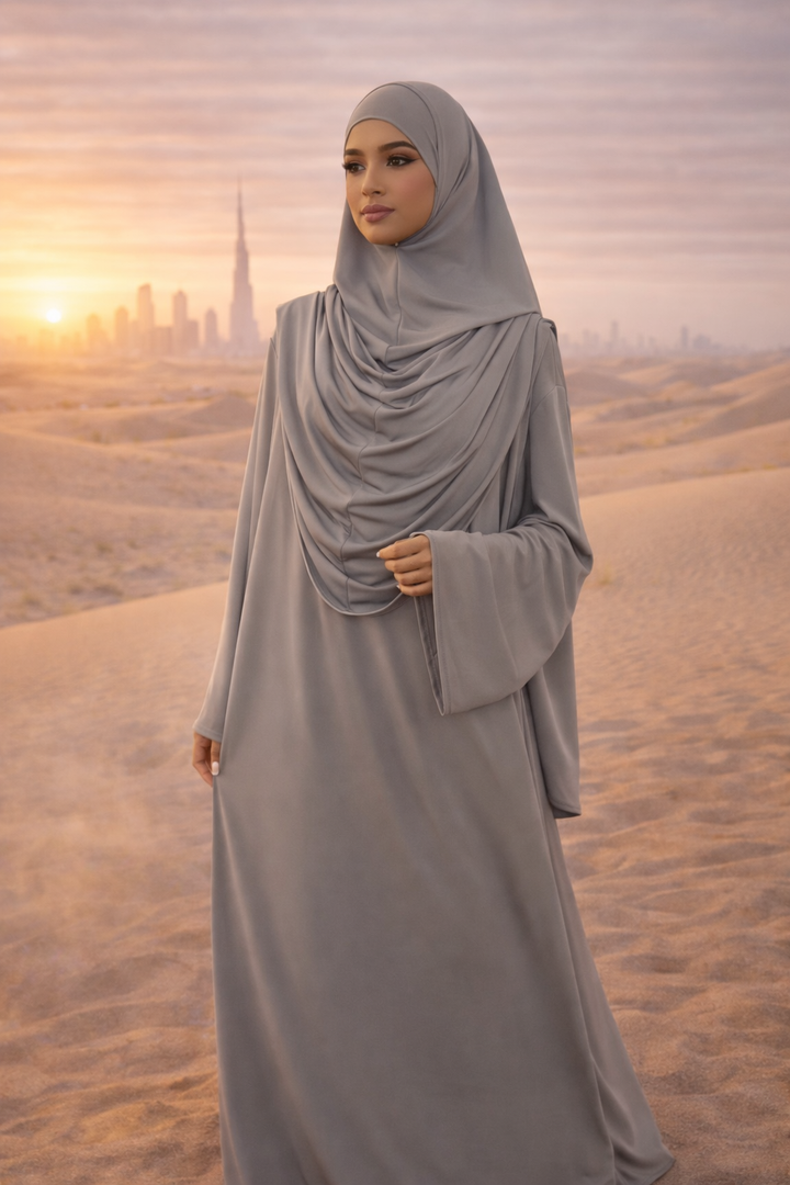 MH Premium Abaya with Scarf, One Size UK 8-16, length 54 inches , bust size 23 inches, RAYON MATERIAL