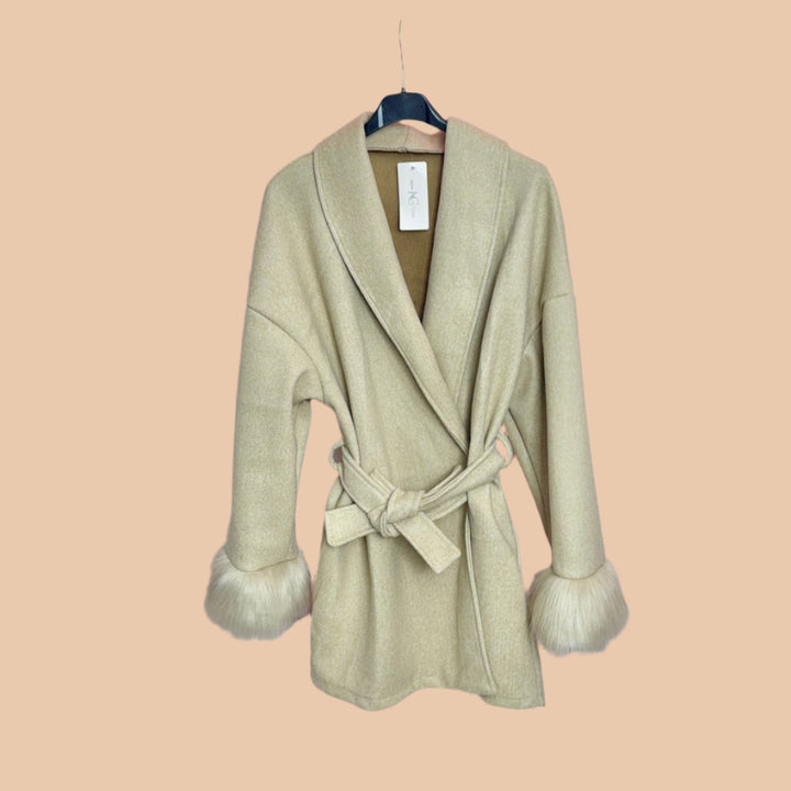 Beige Emily Short Fur