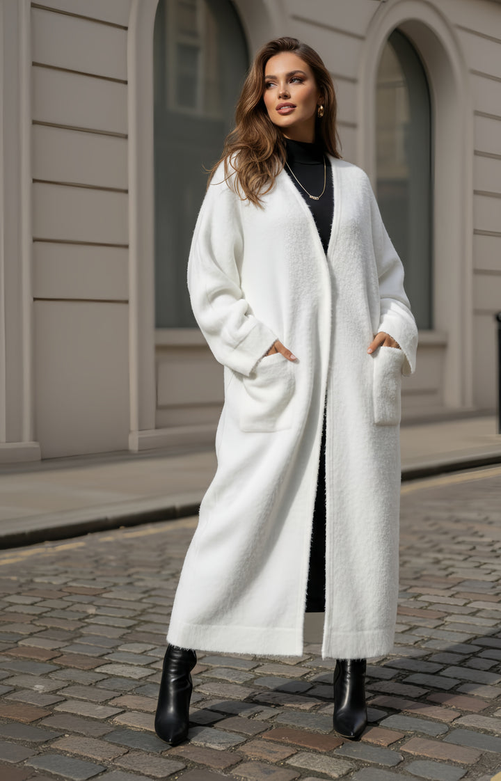 Fluffy Teddy Coatigan - Size 10 to 18/20 Womenswear Jackets Outerwear Long Sleeve Tops