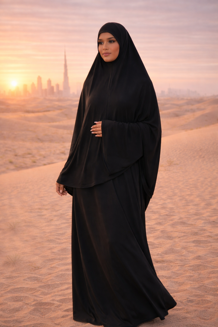 MH Premium Abaya with Scarf, One Size UK 8-16, length 54 inches , bust size 23 inches, RAYON MATERIAL
