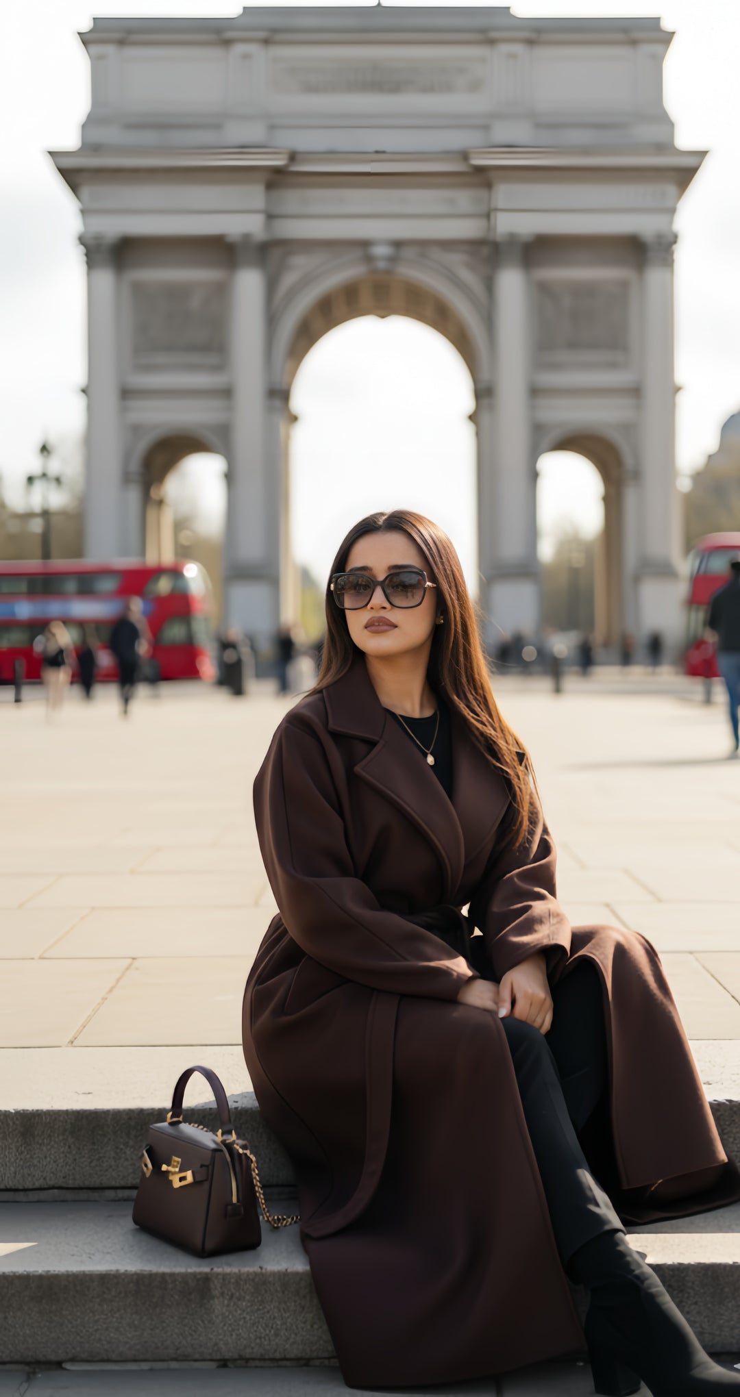 MIST HOUSE Trench Coat with Pockets Plus Size Womenswear Jackets Tops Outerwear Basic Long Sleeve (Uk One size 10 to 20)