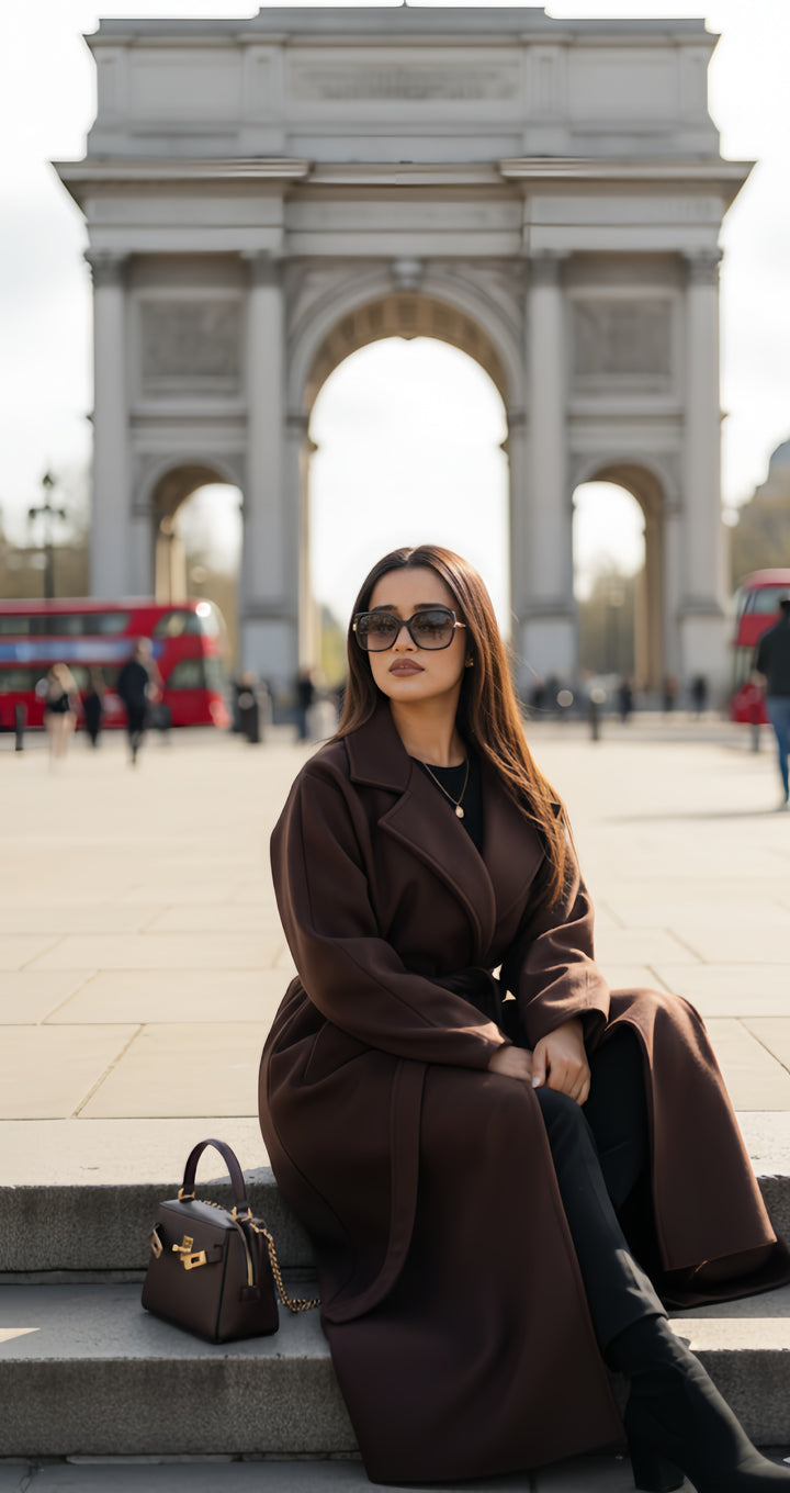 MIST HOUSE Trench Coat with Pockets Plus Size Womenswear Jackets Tops Outerwear Basic Long Sleeve (Uk One size 10 to 20)
