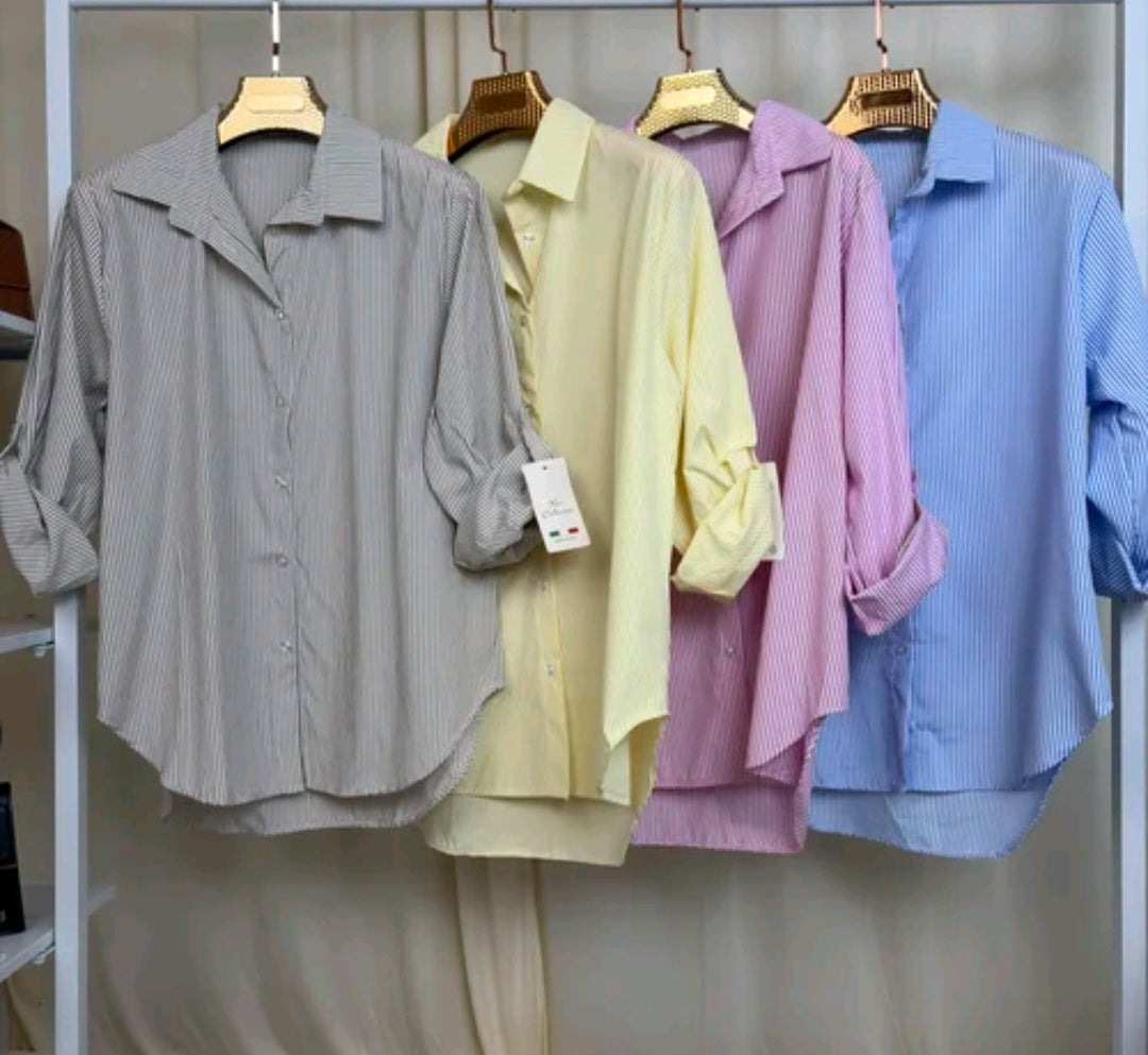 MH Stripped Collar Shirt
