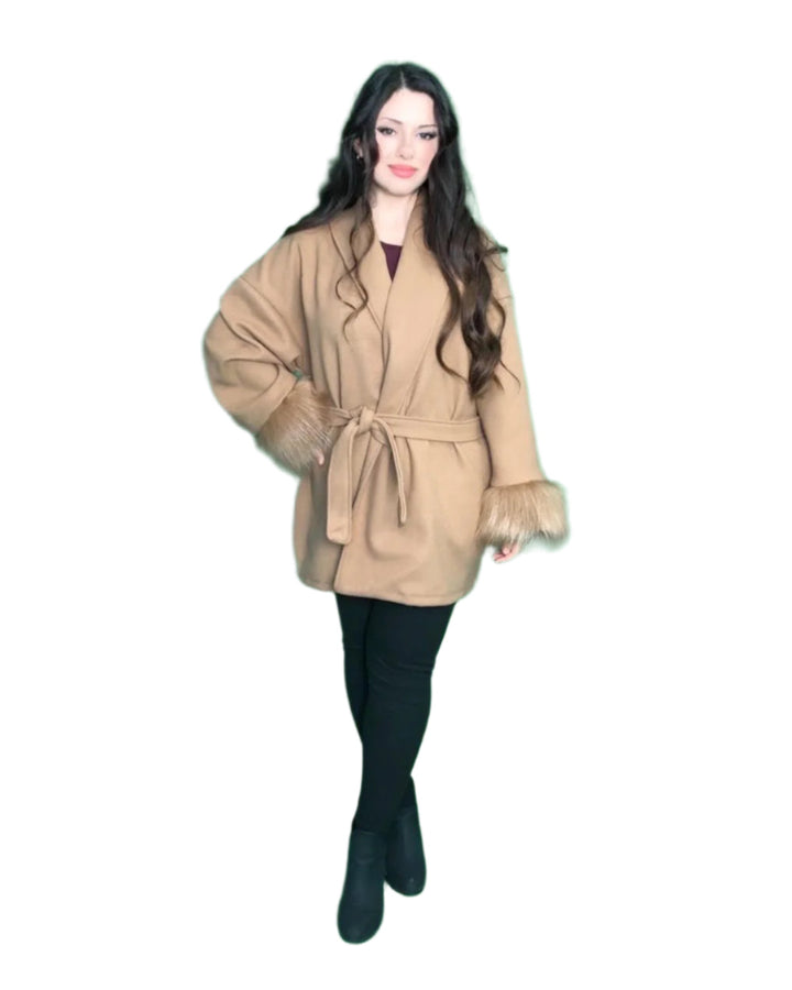 Beige Emily Short Fur