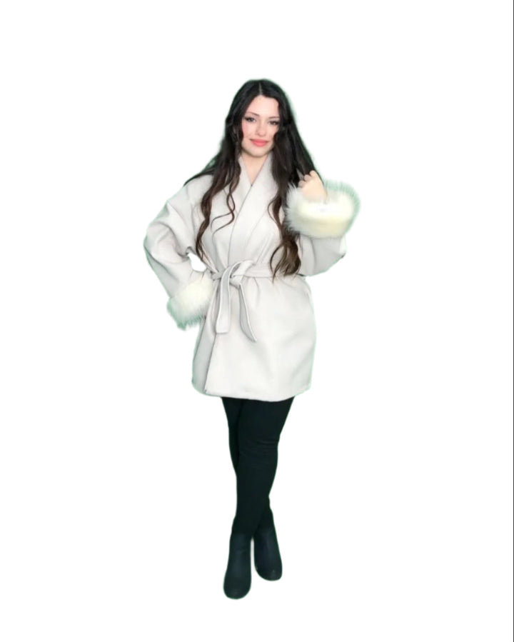 Beige Emily Short Fur