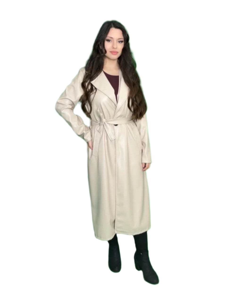 Anne Leather Trench