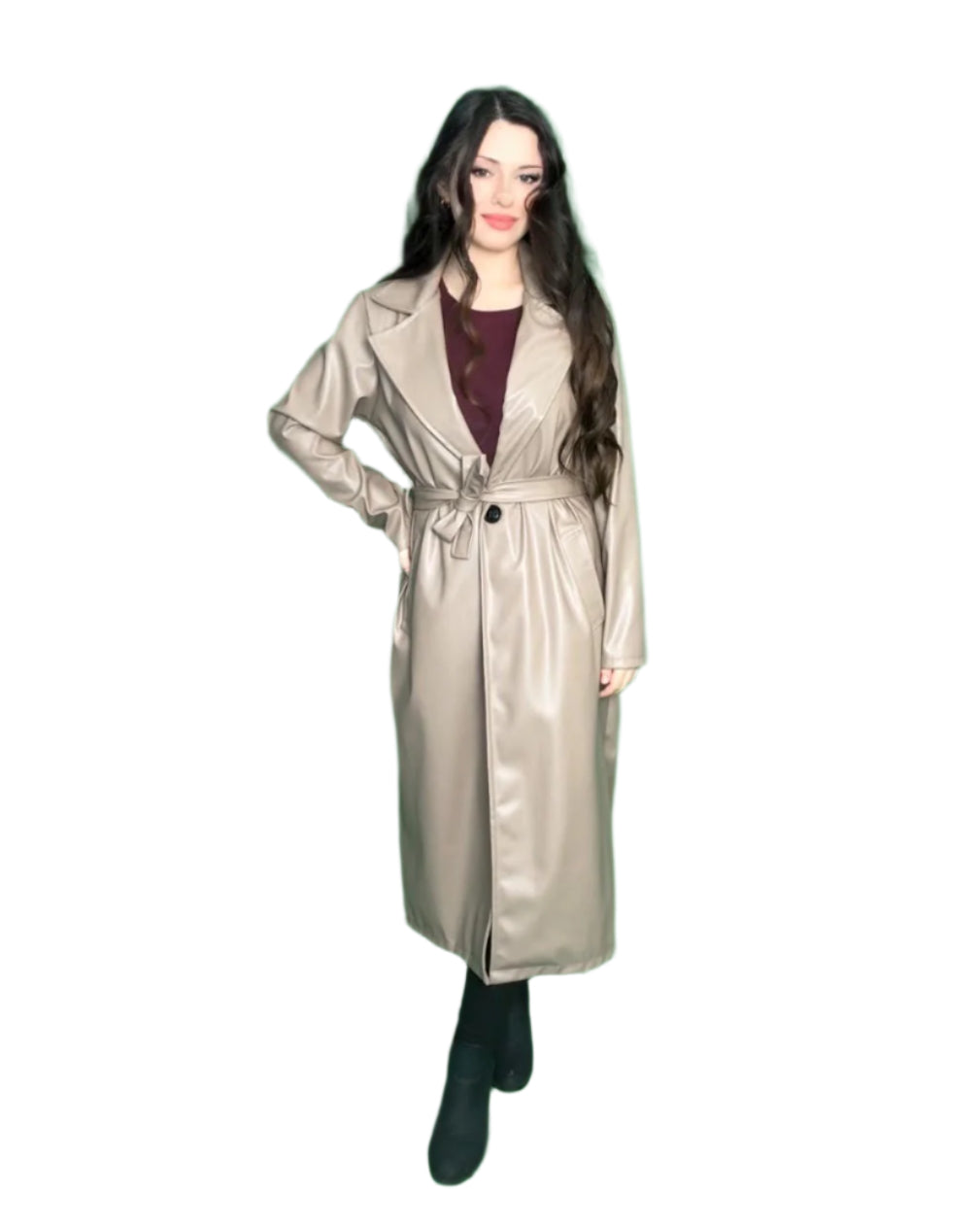 Anne Leather Trench
